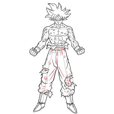 how to draw goku ultra instinct|How To Draw Goku (Ultra Instinct) Step By Step .